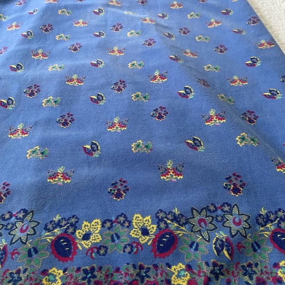 A.M.I. Vintage Blue Floral Sheath Dress Sleeveless Cotton Knee Length Size XL - Picture 8 of 12